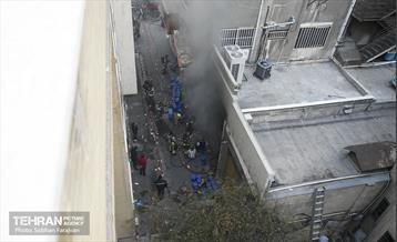 آتش سوزی در خیابان بهار تهران 50