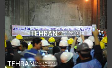 ورود دستگاه تمام مکانیزه(TBM) به ایستگاه مترو شهدا 22