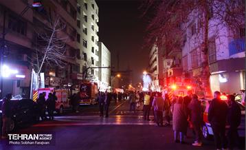 آتش سوزی در خیابان بهار تهران 3