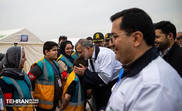 بازدید شهردار تهران از مانور تمرین اسکان اضطراری 13