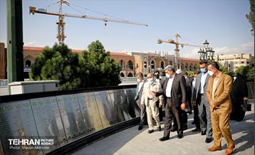 بازدید پیروز حناچی و مهدی چمران از پروژه خانه شهر(بلدیه قدیم) 16