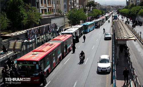 خدمات‌رسانی ناوگان اتوبوسرانی در مراسم تشییع آقای شهید ایران 9