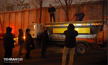 بازدید معاون خدمات شهری از سایت‌های برف‌روبی شهرداری تهران 6