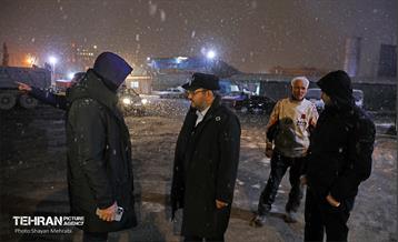 بازدید معاون خدمات شهری از سایت‌های برف‌روبی شهرداری تهران 13