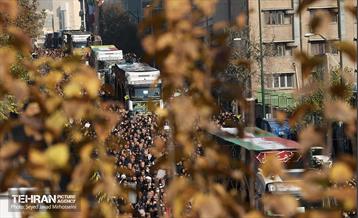 تشییع پیکرهای ۱۰۰ شهید گمنام از مقابل دانشگاه تهران 24