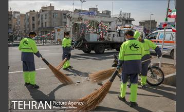 خدمات شهرداری تهران در پایان راهپیمایی ۲۲ بهمن-2 8
