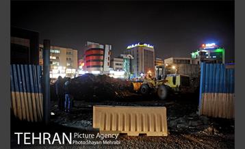 هم‌اکنون؛ جمع‌آوری کارگاه عمرانی میدان هفت تیر 37