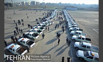 پیشواز نیروهای شهربان و حریم بان از نوروز با حضور شهردار تهران 45