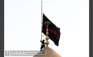 مراسم تعویض پرچم گنبد حرم حضرت عبدالعظیم (ع) 20