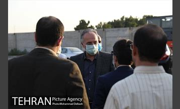 بازدید شهردار تهران از ضلع جنوبی خیابان استاد معین در پادگان جی 4