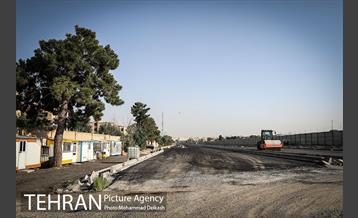 بازدید شهردار تهران از ضلع جنوبی خیابان استاد معین در پادگان جی 2