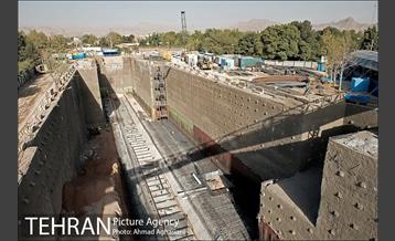 مراسم ورود ماشین حفار به ایستگاه B7 خط 7مترو 3