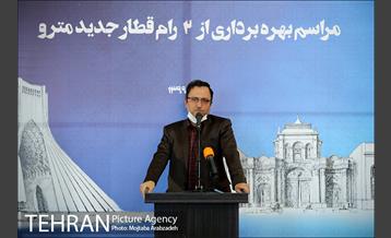 مراسم بهره برداری از 2 رام قطار جدید مترو 12