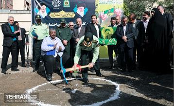 آیین کلنگ زنی ساخت سومین کلانتری منطقه هشت