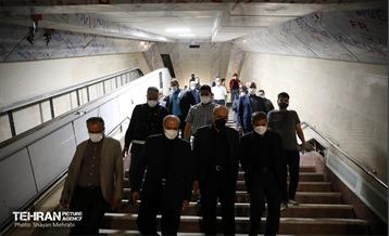 بازدید اعضای کمسیون حمل و نقل شورای اسلامی شهر از ایستگاه مترو شهید رضایی 16