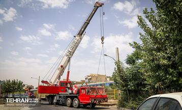 عملیات جمع آوری ریل‌ها و شاسی گذاری در حریم راه آهن تهران اهواز 11