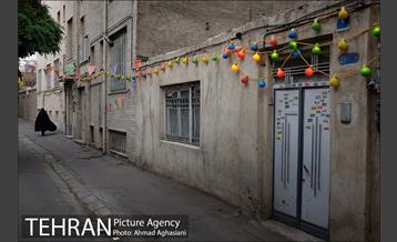 آذین بندی محله عودلاجان برای جشن نیمه شعبان 4