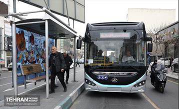 بهره‌برداری از اتوبوس های برقی شهر تهران 22