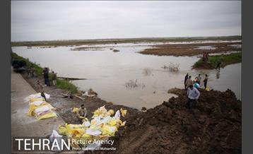 جلوگیری از ورود اب گرگان رود به شهر اق قلا 11