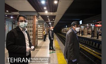 طرح فاصله گذاری اجتماعی در مترو تهران 7