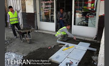 سنگ فرش خیابان پامنار‎ 8