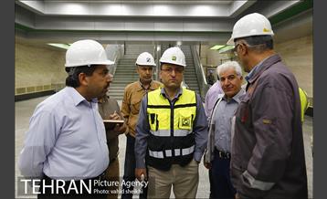 بازدید مدیرعامل متروی تهران از بخش میانی خط 7 مترو 9