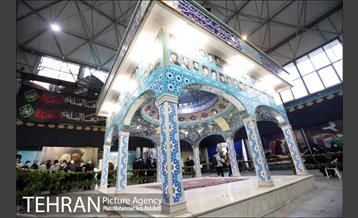 تشییع پیکر مطهر 2 شهید گمنام در مسجد جامع فاطمیه منطقه 8