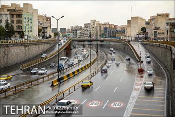 بارش باران پاییزی در تهران 7