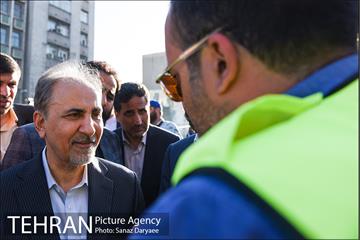 بازدید شهردار تهران از بازسازی پل کریمخان 12