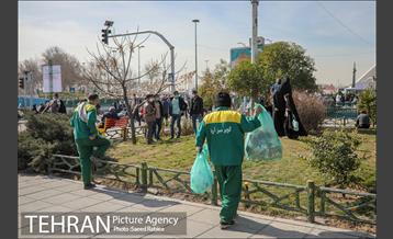 خدمات شهرداری تهران در پایان راهپیمایی ۲۲ بهمن-2 2