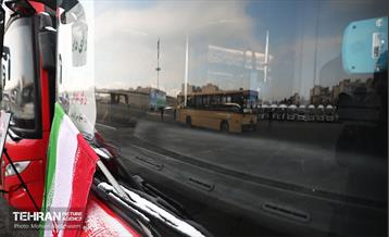 مراسم اختصاص ۳۳۴ دستگاه اتوبوس ویژه انتخابات 18