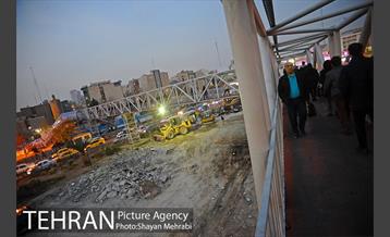 هم‌اکنون؛ جمع‌آوری کارگاه عمرانی میدان هفت تیر 9