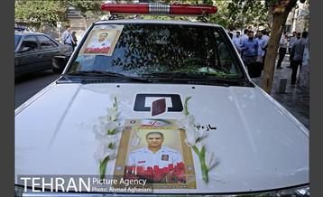 تشییع پیکر شهید آتشنشان علی قانع 2