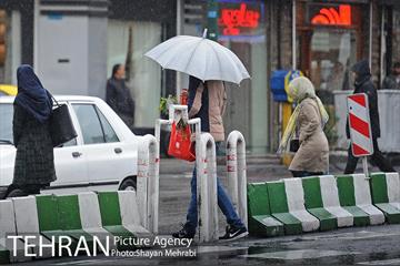 بارش باران پاییزی در تهران 2