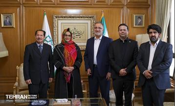 دیدار وزیر حمل و نقل و شهردار ماناگوئا (نیکاراگوئه) با شهردار تهران