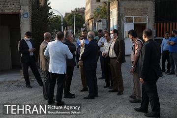 بازدید شهردار تهران از ضلع جنوبی خیابان استاد معین در پادگان جی 3