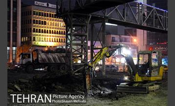 هم‌اکنون؛ جمع‌آوری کارگاه عمرانی میدان هفت تیر 22