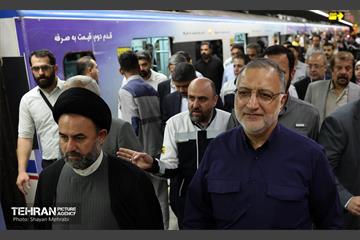 آیین تست گرم مسیر پایانی خط ۷ مترو تهران و بهره‌برداری از ورودی دوم ایستگاه آهنگ 48