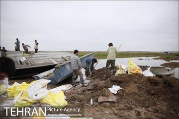جلوگیری از ورود اب گرگان رود به شهر اق قلا 2