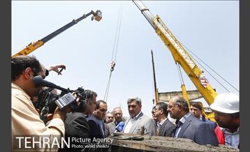 مراسم جمع آوری آخرین قطعه شاه تیر های عرشه پل گیشا  14