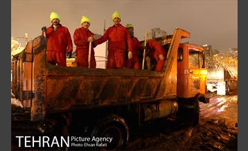 بازدید شبانه مدیران شهری از سایت های برف روبی  15