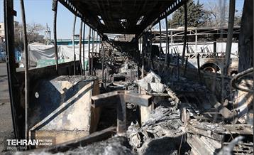 خسارات وارده به اتوبوس‌های شهر تهران 61