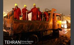 بازدید شبانه مدیران شهری از سایت های برف روبی  15