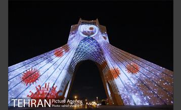 ویدئو مپینگ بر روی برج آزادی با موضوع کرونا  11