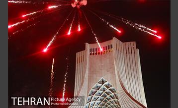 نور افشانی در میدان آزادی به مناسبت جشن نیمه شعبان 10