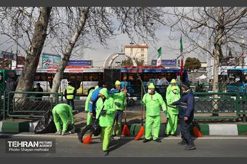 خدمات شهرداری تهران در پایان راهپیمایی ۲۲ بهمن 34