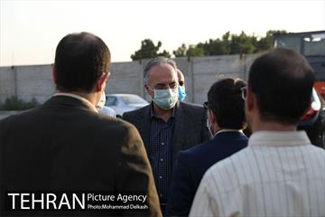 بازدید شهردار تهران از ضلع جنوبی خیابان استاد معین در پادگان جی 4