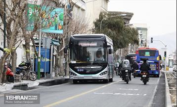 بهره‌برداری از اتوبوس های برقی شهر تهران 14