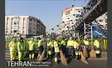 نظافت و پاکسازی مسیرهای مراسم تشییع پیکر سردار قاسم سلیمانی  30