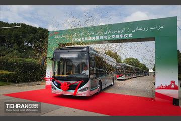آیین رونمایی و تحویل 110 دستگاه اتوبوس جدید برقی پایتخت در کشور چین 9
